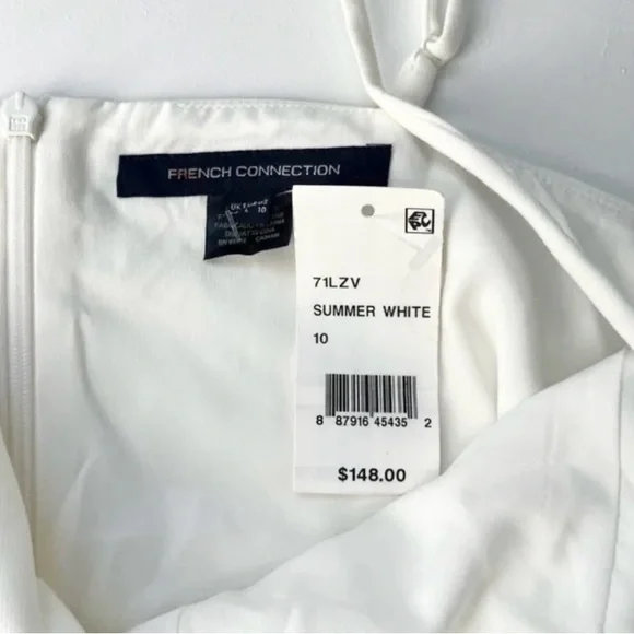 French Connection Whisper Bow Envelope Mini Dress Size 10 - Picture 8 of 8